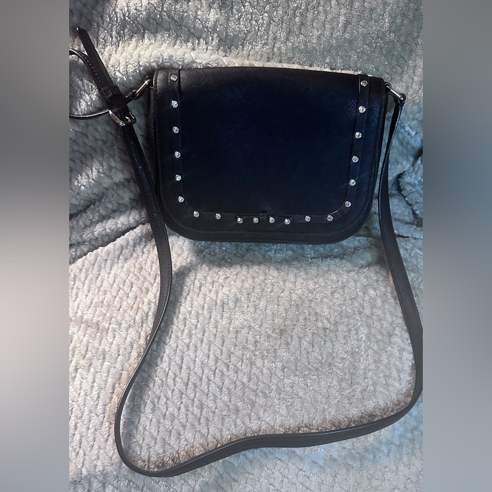 Kate Spade Carsen Laurel Way Crossbody Jeweled Saffiano Leather